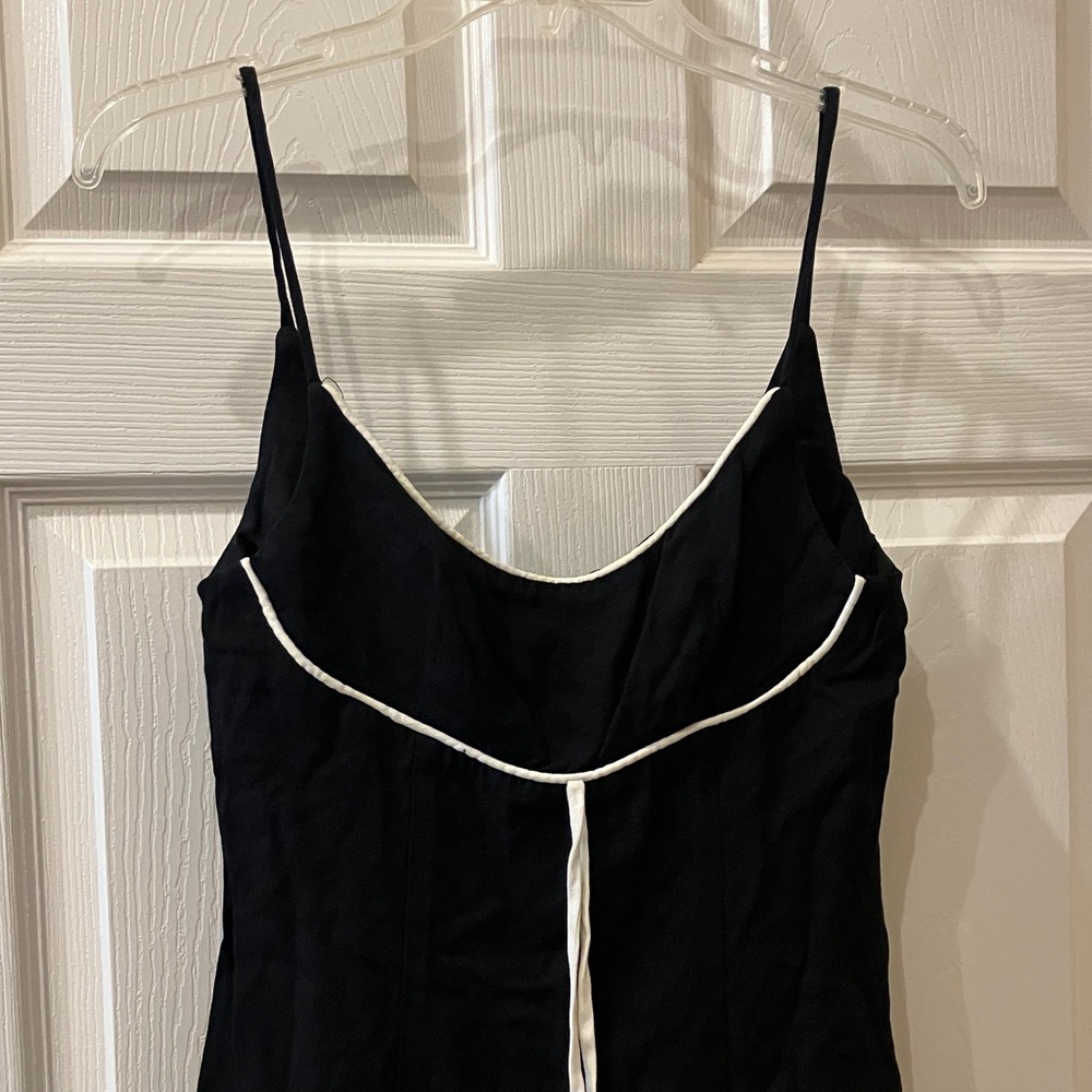 All That Jazz Black Mini Dress with White Trim - Picture 2 of 6